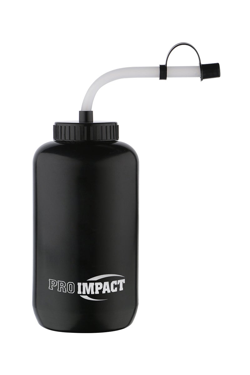 Pro Impact Boxing Hockey Lacrosse Water Bottle Squeezable Plastic w/Long Straw and Spray Cap - Ideal for Baseball Gym Yoga Sports Boxing Cycling Football (35.5 Oz.) BPA Free