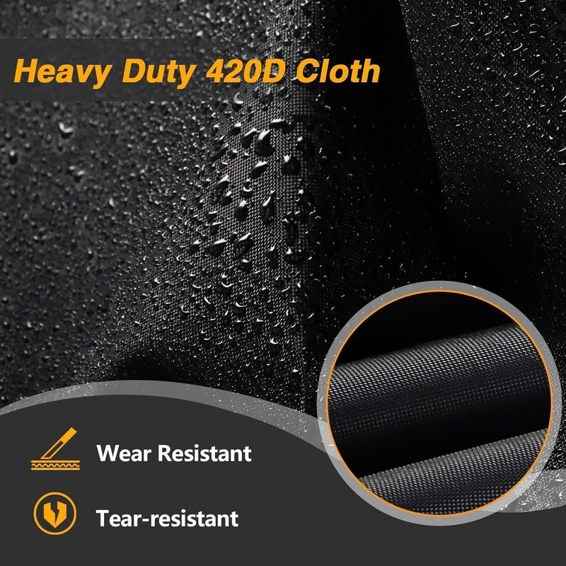 EVRBUL Heavy Duty Motorcycle Cover for Harley Davidson - 420D Outdoor All Seasons Protection - Image 2