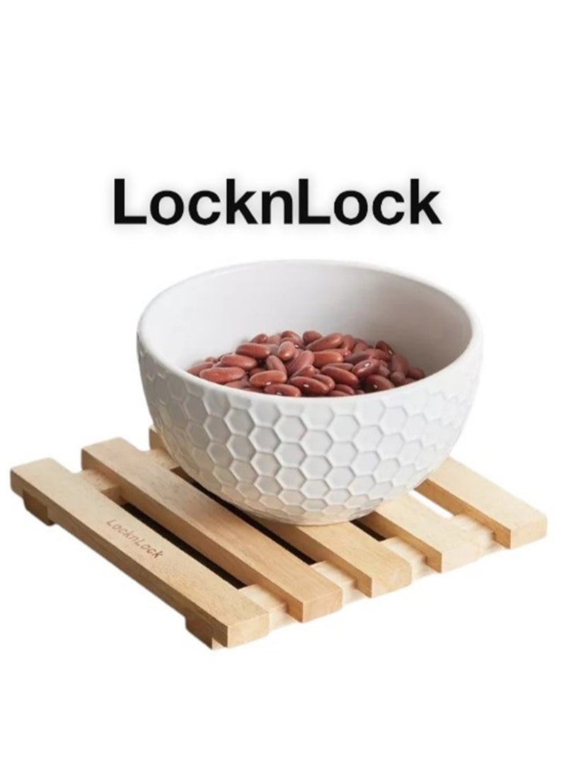 LOCK & LOCK LocknLock Wooden Trivet - Durable, Heat-Resistant, Non-Slip Kitchen Accessory  - Image 2