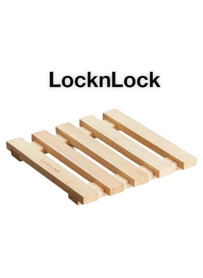 LOCK & LOCK LocknLock Wooden Trivet - Durable, Heat-Resistant, Non-Slip Kitchen Accessory  - Image 3