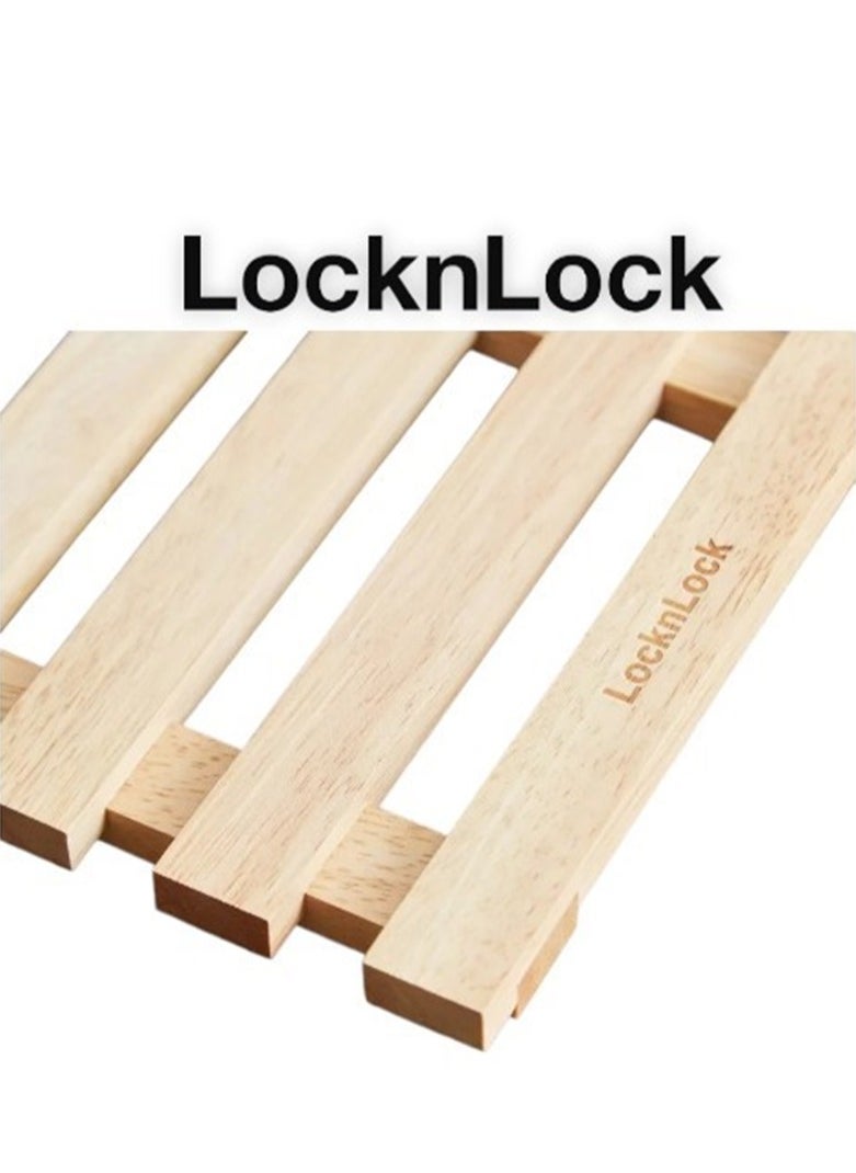 LOCK & LOCK LocknLock Wooden Trivet - Durable, Heat-Resistant, Non-Slip Kitchen Accessory  - Image 4