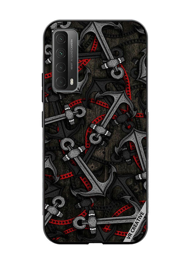 VR CREATIVE Protective Case Cover For Huawei Y7a Anchor Leggings Design Multicolour - Image 1