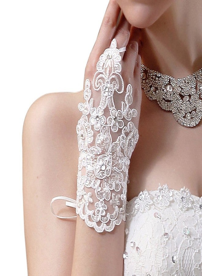 ULTNICE 18cm White Satin Gloves for Women Wear Wedding Elegant Evening Handwear Bridal Accessories Mehendi Ceremony Reception Formal Occasions - Image 4