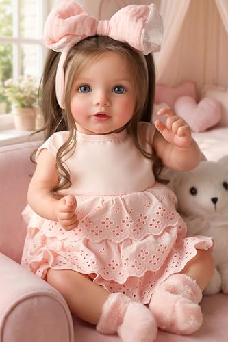 BABESIDE Lifelike Reborn Baby Dolls Dara 20 Inch RealisticNewborn Baby Doll Brown Hair Girl Handmade Real Life Baby Dolls with Clothes and Toy Accessories Gift for Kids Age 3 - Image 1