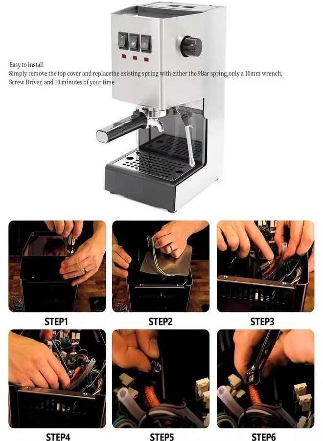 DUODUO ملحقات ماكينة القهوة DUODUO متوافقة مع قطع غيار Gaggia Classic PRO Mod، زنبرك OPV Mod 9 Bar (قطعتان) - Image 4