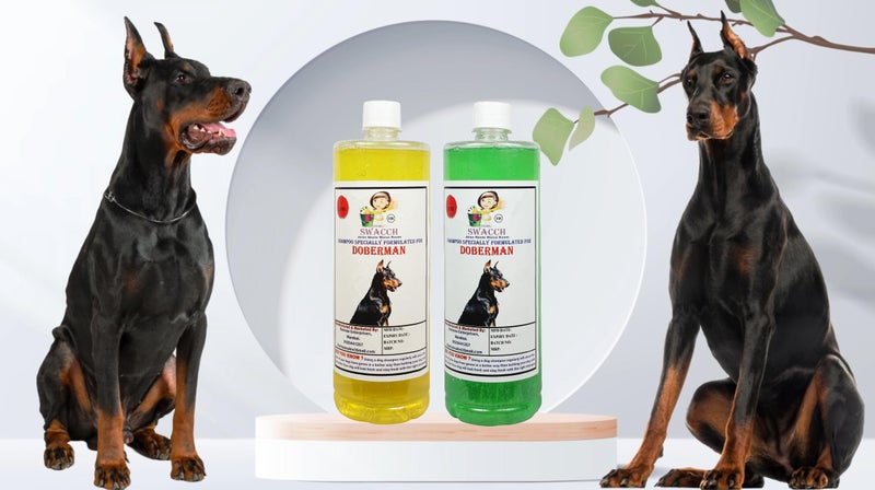 SWACCH Shampoo Specially FORMULATED for Doberman (1 Litre) (Combo Pack of 2) Lemon & NEEM ALOVERA - Image 2