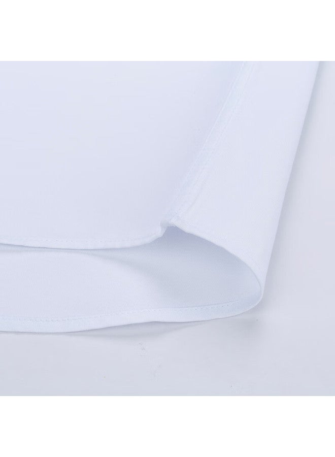 Hodo Men's Long-sleeve Shirt, Business Commute, Elastic Work Shirt, Professional Shirt, White Shirt, White W1, Size 41