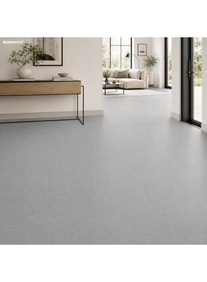 SOMANY FB Dusky S&P Light Grey 600x600MM Matt Ceramic Floor Tile – 11mm Thickness | Anti-Slip Modern Grey Flooring Tile for Homes & Offices | 1.44 SQM - Image 2