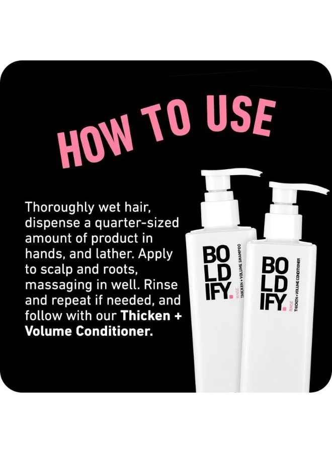 Boldify Hair Thickening Shampoo Natural Volumizing Shampoo For Fine Hair 236ml