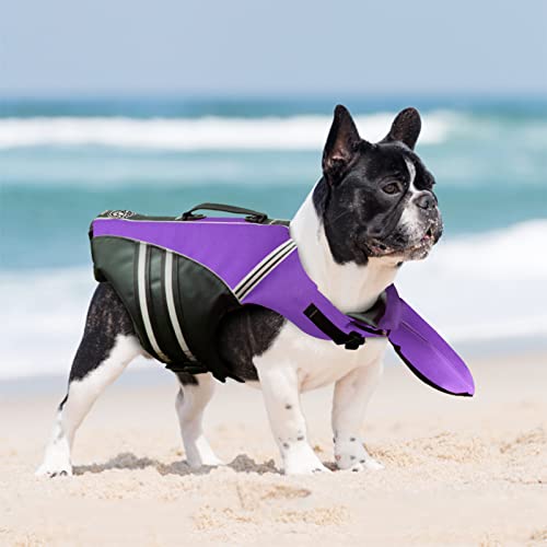 Mklhgty Dog Life Jacket, Reflective Dog Life Vest with Removable Neck Float High Buoyancy for Swimming and Boating, Ripstop Pet Safety Swimsuit Rescue Handle for Small Medium Large Dogs - Image 3