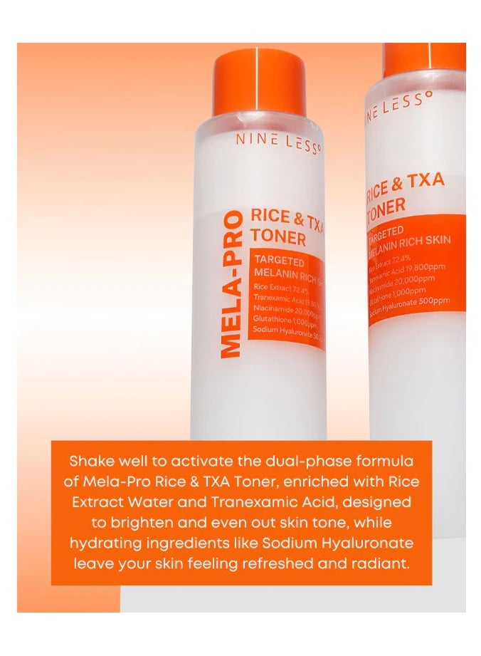 NINELESS MELA-PRO Rice & TXA Toner 200ml - Image 1