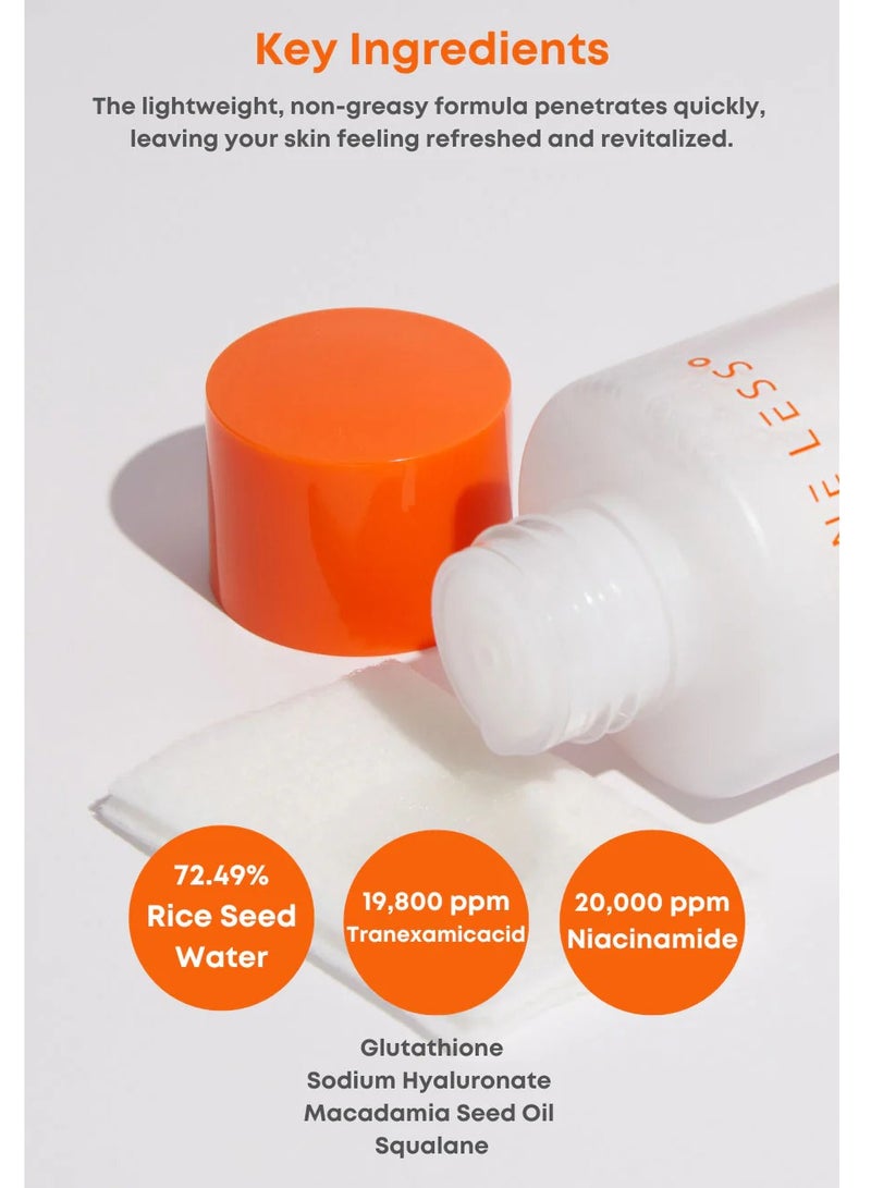 NINELESS MELA-PRO Rice & TXA Toner 200ml - Image 2