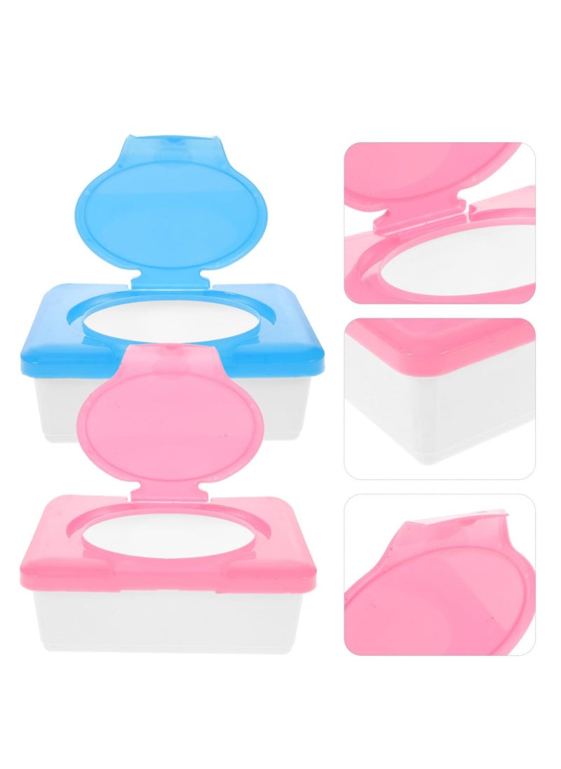 Oasisgalore 2 Pcs Baby Wet Tissue Box, Wet Wipe Case Container for Inside Home Travel  - Image 4