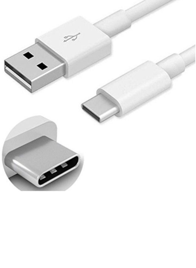 جيرلاكس شاحن USB Type-C سريع الشحن USB 2.0 كابل نقل البيانات - أبيض - طول 1 متر للأندرويد - Image 2