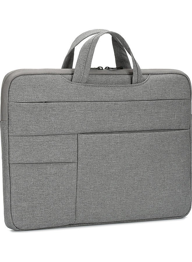 NIBEMINENT 15.4 Inch Waterproof Nylon Laptop Briefcase Light Grey  - Image 5