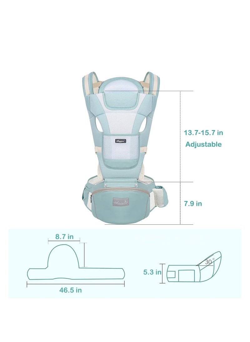 ARCOON - ARCOON Baby Carrier, Ergonomic Infant Carrier with Hip Seat Lumbar Support, Baby Newborns to Toddler Breathable Mesh Baby Carrier - Image 1