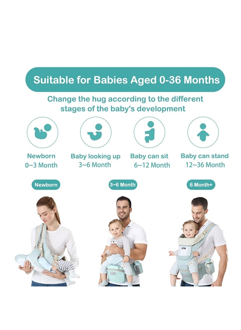 ARCOON - ARCOON Baby Carrier, Ergonomic Infant Carrier with Hip Seat Lumbar Support, Baby Newborns to Toddler Breathable Mesh Baby Carrier - Image 1