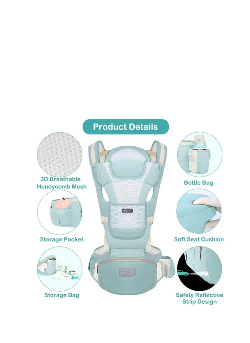ARCOON - ARCOON Baby Carrier, Ergonomic Infant Carrier with Hip Seat Lumbar Support, Baby Newborns to Toddler Breathable Mesh Baby Carrier - Image 1