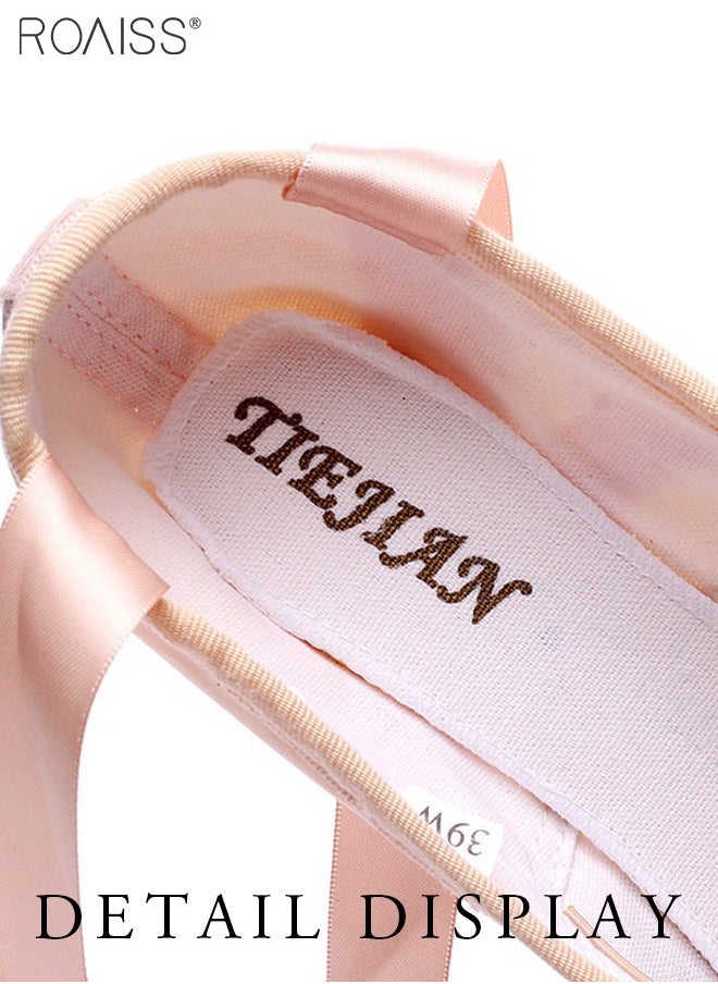 Professional Ballet Pointe Shoes Girls Ballerina Ballet Pointe Shoes Women Satin Canvas Ballet Shoes For Dancing