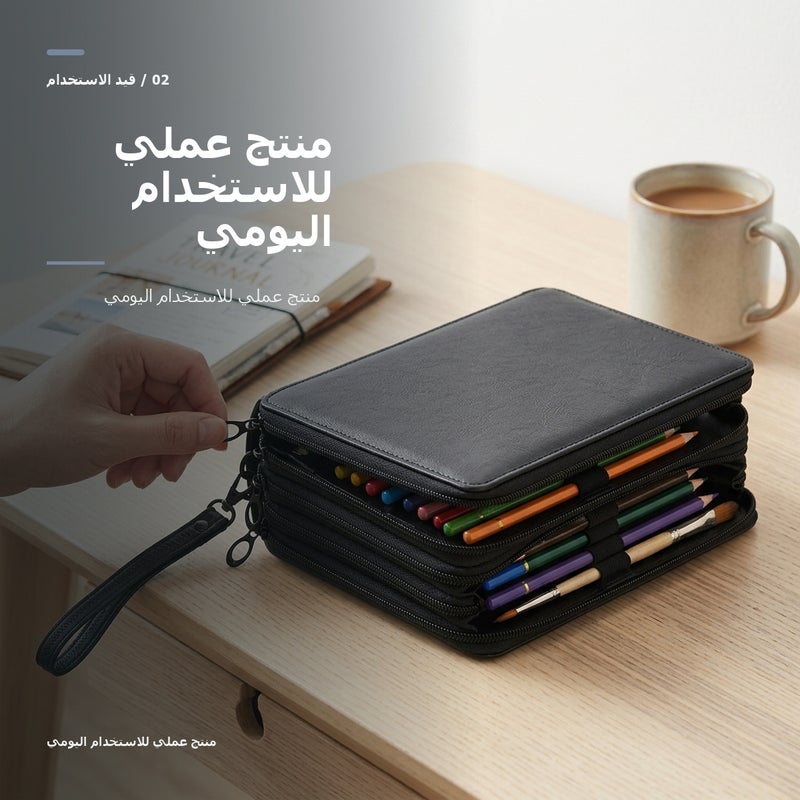 طقم أقلام رصاص باللون أسود للعمل والمكتب للكتابة المدرسية وملاحظات المكتب والرسم والتخطيط وروتين الدراسة - Image 2