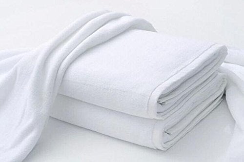 LINENWALAS 100 Cotton Bath Towel 1 Pc Terry Towel White Bath Towel for Hotel 550 GSM Soft Touch Bath Towels 30 60 inch - Image 1