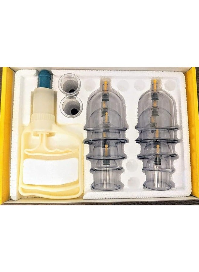 ABC Professional Cupping Therapy Set with Air Suction Technology - 12 Versatile Pieces for Pain Relief and Health Improvement - Image 3