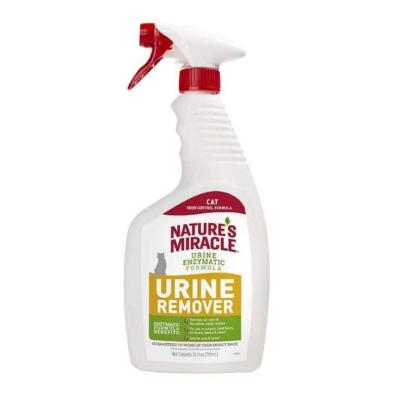 Nature's Miracle Cat Urine Remover, 24 Ounces, Enzymatic Formula - Image 1
