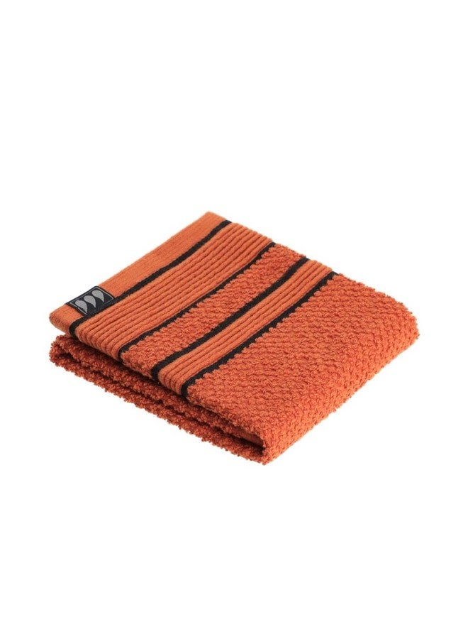 Bi-Color Premium Cotton Soft Face Towel Sienna and Black 30 x 50cm AA7012124