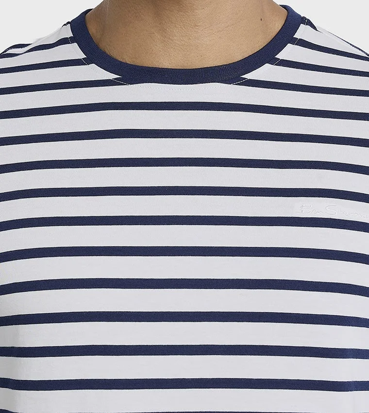Ben Sherman  Ben Sherman Men's Crew Neck Short Sleeve Striped T-Shirt for Men | Best Price UAE