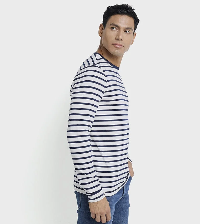 Ben Sherman  Ben Sherman Men's Crew Neck Short Sleeve Striped T-Shirt for Men | Best Price UAE
