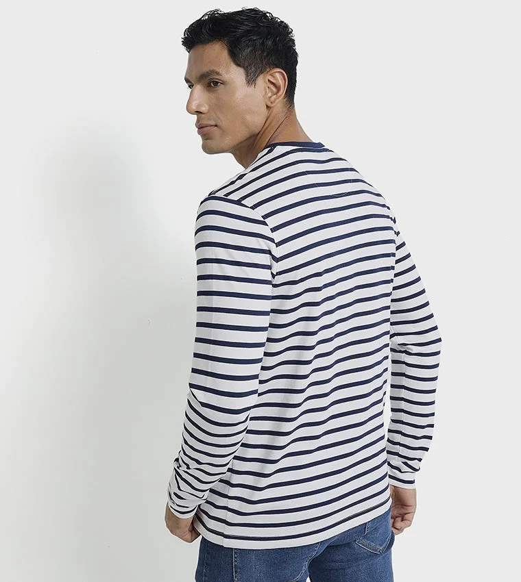 Ben Sherman  Ben Sherman Men's Crew Neck Short Sleeve Striped T-Shirt for Men | Best Price UAE