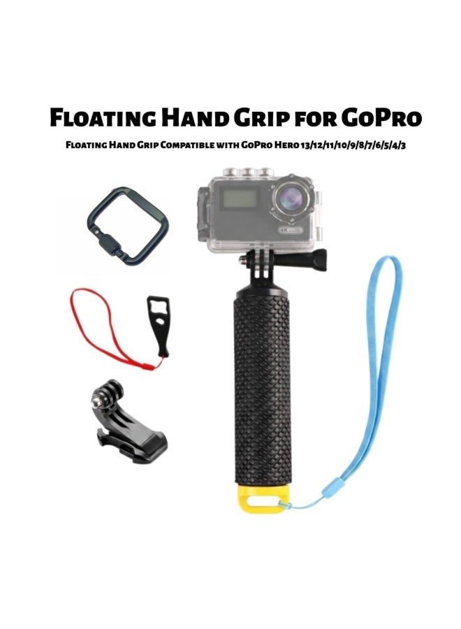 كاميرا رياضية عائمة مقبض مقاوم للماء مونوبود مناسبة لـ GoPro Hero 13 12 11 10 9 8 7 6 5 4 3 + مقبض كاميرا العمل الجلسة ومقبض إكسسوارات التثبيت ، مناسبة للغوص تحت الماء والرياضات المائية - Image 3