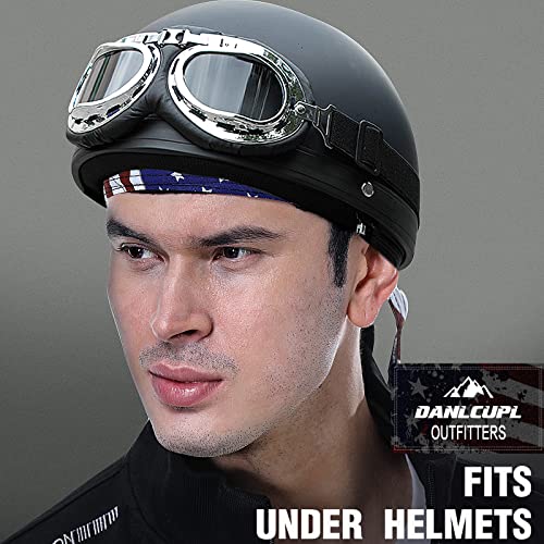 DANLCUPL DOO Rags Dew Rag Skull Cap Pirate Hat Cycling Bandana Motorcycle Biker Cooling Head Wrap Beanie Helmet Liner American Flag Patriotic Star Stripe - Image 3