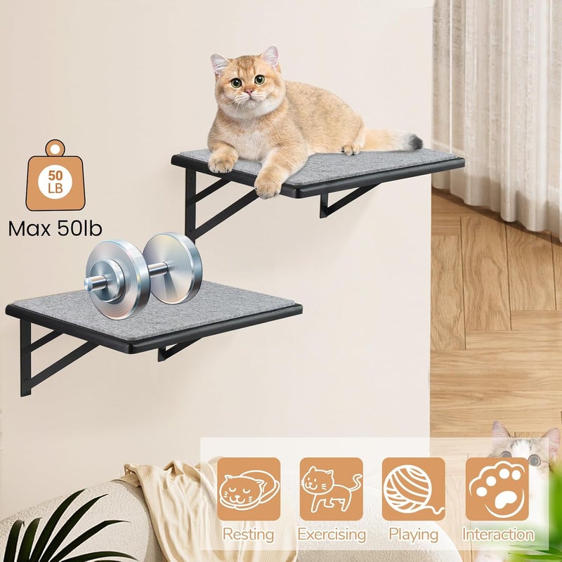 GADKE Scratching Posts Cat Shelves Wall Mount Cat Wall Furniture Cat Scratch Post - Image 5