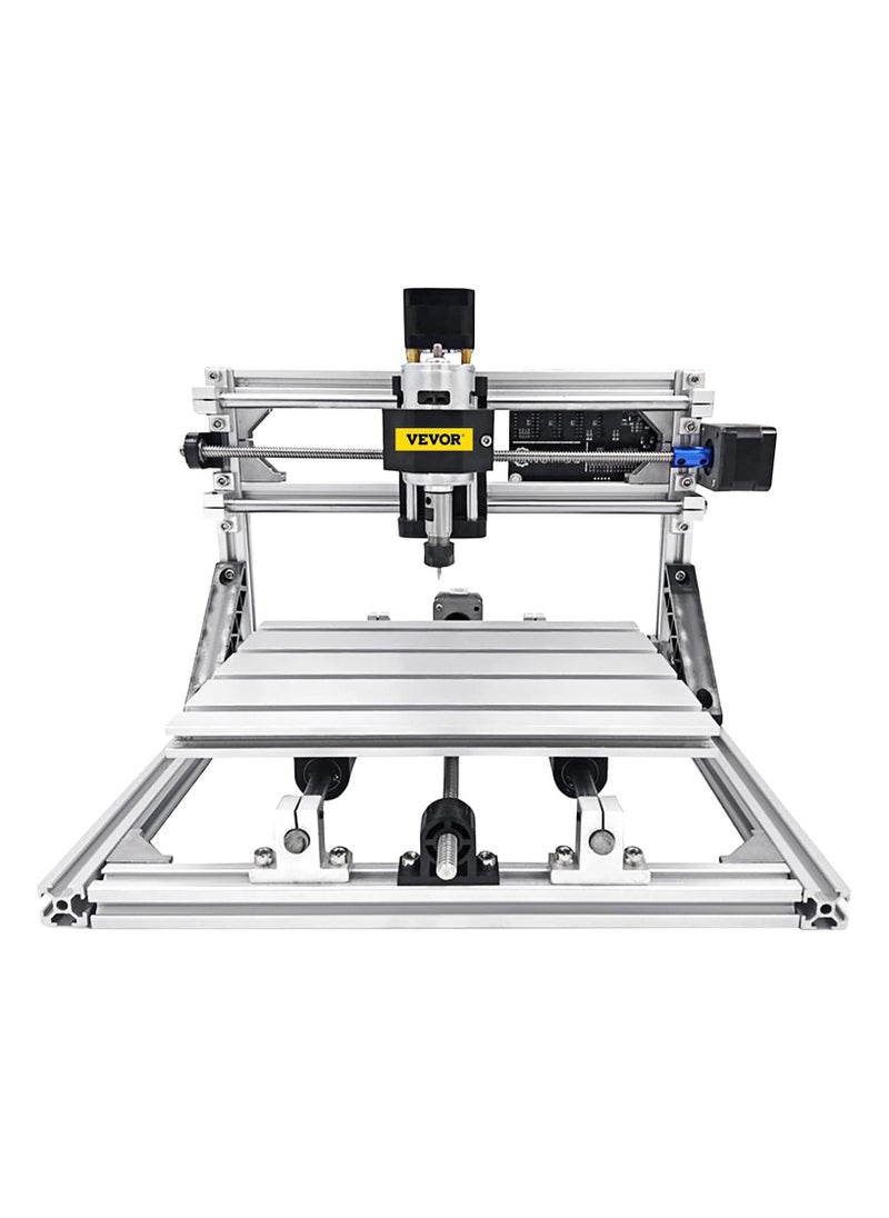 VEVOR 2418 CNC Engraving Machine Milling Cutter 3 Axis CNC Router Machine 500 mW Milling Machine CNC 240 x 180 x 40 mm Engraving Machine Kit