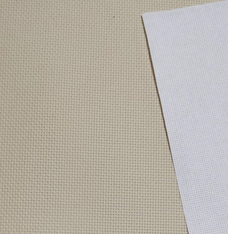 KCS 59" x 1 Yard 14ct Counted Cotton Aida Cloth Cross Stitch Fabric (Beige) - Image 4