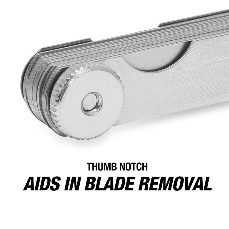 Oemtools 25024 22 Blade Go-No-Go Feeler Gauge  Precision Measurement For Mechanics  Ideal For Engine Tappets  Machine And Guitar Setup  Includes Metric And Sae Blades - Image 3