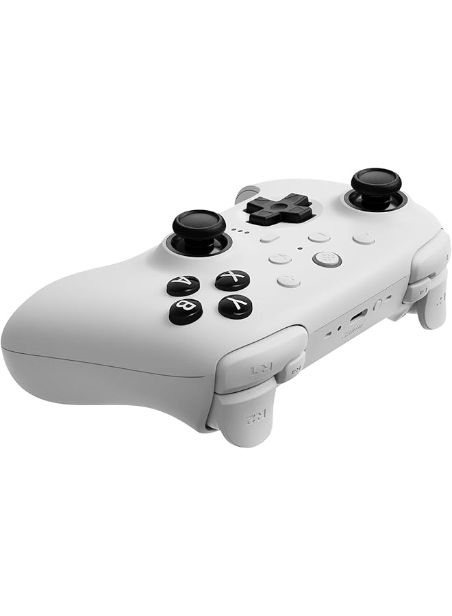 8Bitdo Ultimate 2 Bluetooth Controller For Switch & Windows Pc Switch Pro Controller With Tmr Joysticks Switchable Hall Effect/Tactile Triggers Vibration And Motion Control Rgb Fire Ring White - Image 3