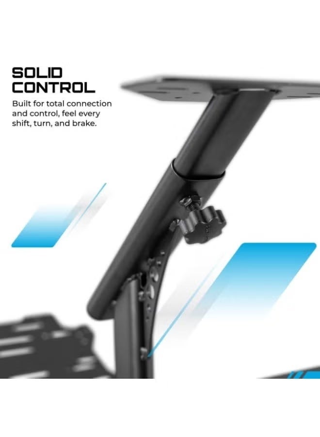 BlueFire Foldable Racing Simulator Cockpit with Bucket Seat & Adjustable Steering Wheel Stand | Sim Racing Gaming Cockpit with Adjustable Wheel Height, Pedal Angle & Gear Shifter Mount | Heavy-Duty Driving Simulator Seat & Wheel Stand for Racing Games, Drift Games, Virtual Driving, PC Gaming & Home Entertainment Setup | Space-Saving Foldable Racing Cockpit for Immersive Sim Racing Experience - Image 5