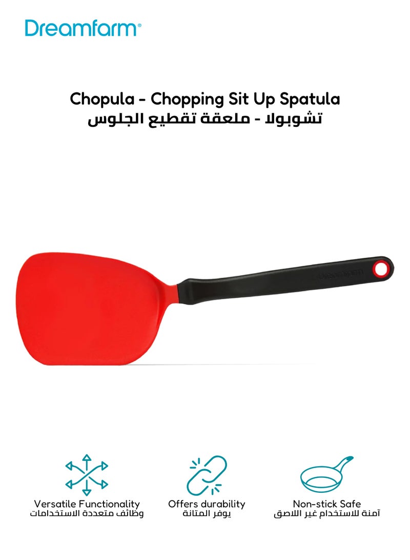 Dreamfarm Non-Stick Safe Flexible Spatula | 12” Heat-Resistant Nylon with Angled & Curved Head | Safe for Non-Stick Cookware | Easy Lift for Delicate Foods | Black | 29.46 x 7.62 x 1.27 CM - Image 1
