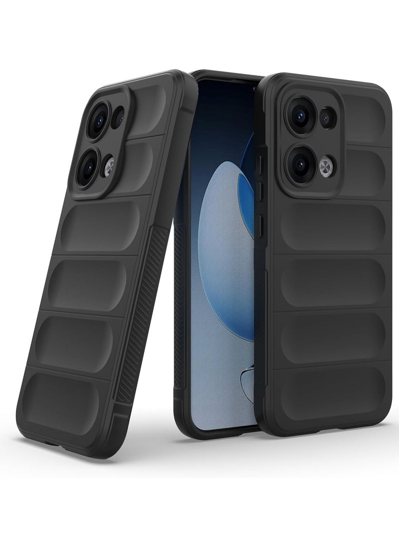 Phone case cover Magic Shield TPU + Silicone Shockproof Phone Case For  Oppo Reno 13 5G (Black)