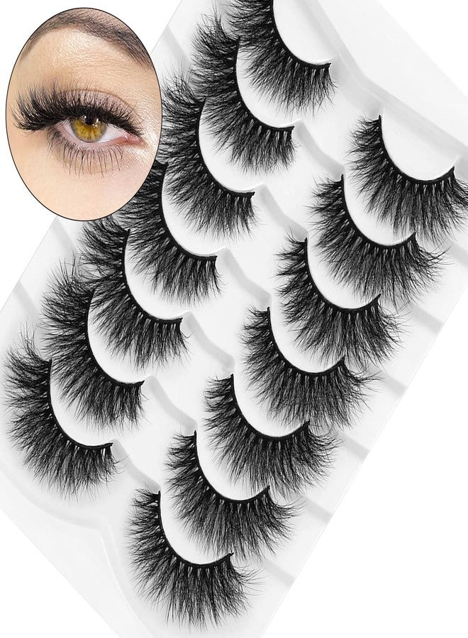 DYSILK Lashes Cat Eye Eyelashes - Mink Lashes Fluffy 7 Pairs 8D Faux Lashes Wispy Natural Look False Eyelashes Long Lashes Pack Soft Reusable |Cat Eye 16mm - Image 1