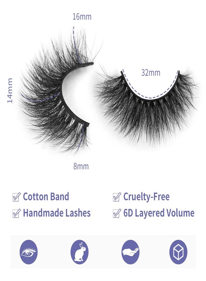 DYSILK Lashes Cat Eye Eyelashes - Mink Lashes Fluffy 7 Pairs 8D Faux Lashes Wispy Natural Look False Eyelashes Long Lashes Pack Soft Reusable |Cat Eye 16mm - Image 4