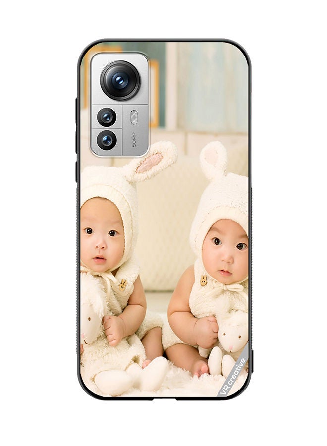 VR CREATIVE Protective Case Cover For Xiaomi 12X Twin Babies Design Multicolour - Image 1