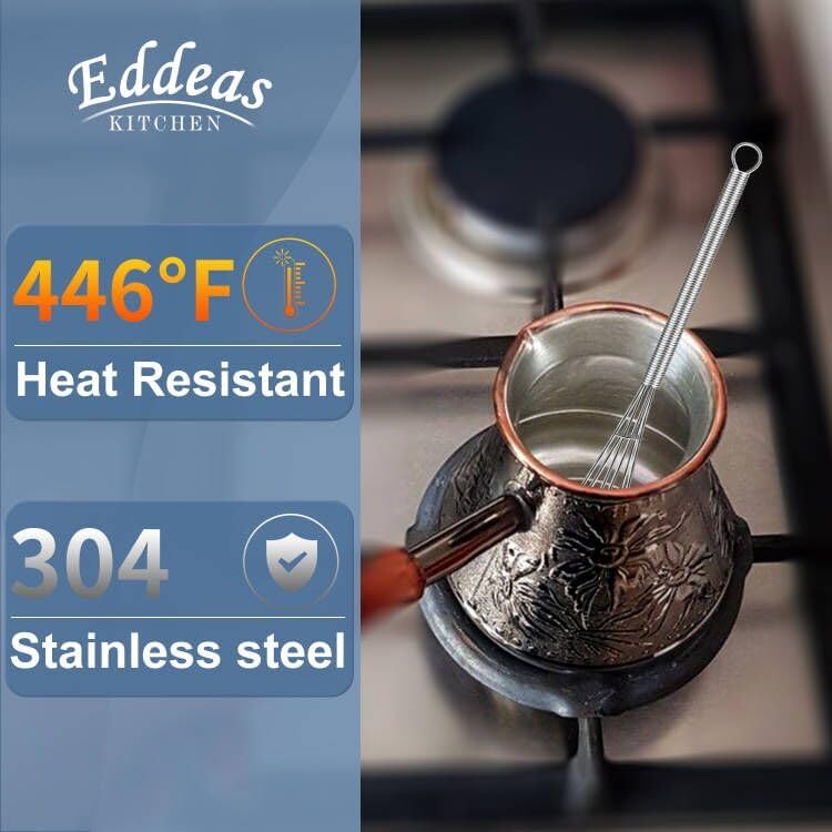 Eddeas Mini whisk, Small Whisk 2 Pieces, 5in and 7in 304 Stainless steel Wire Whisk for Whisking, Beating, Mixing Sauces, Blending Ingredients - Image 4