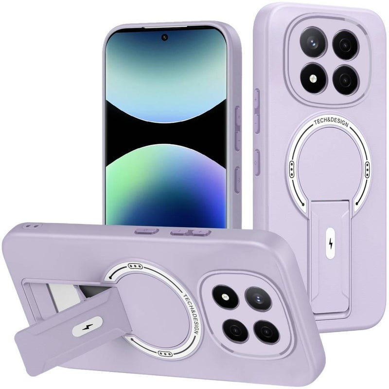 MS Acrylic MagSafe Case for Redmi Note 14 Pro with Drop Protection and Kickstand plus Shockproof plus Strong Magnetic plus Skin Feel in Blue - Image 4