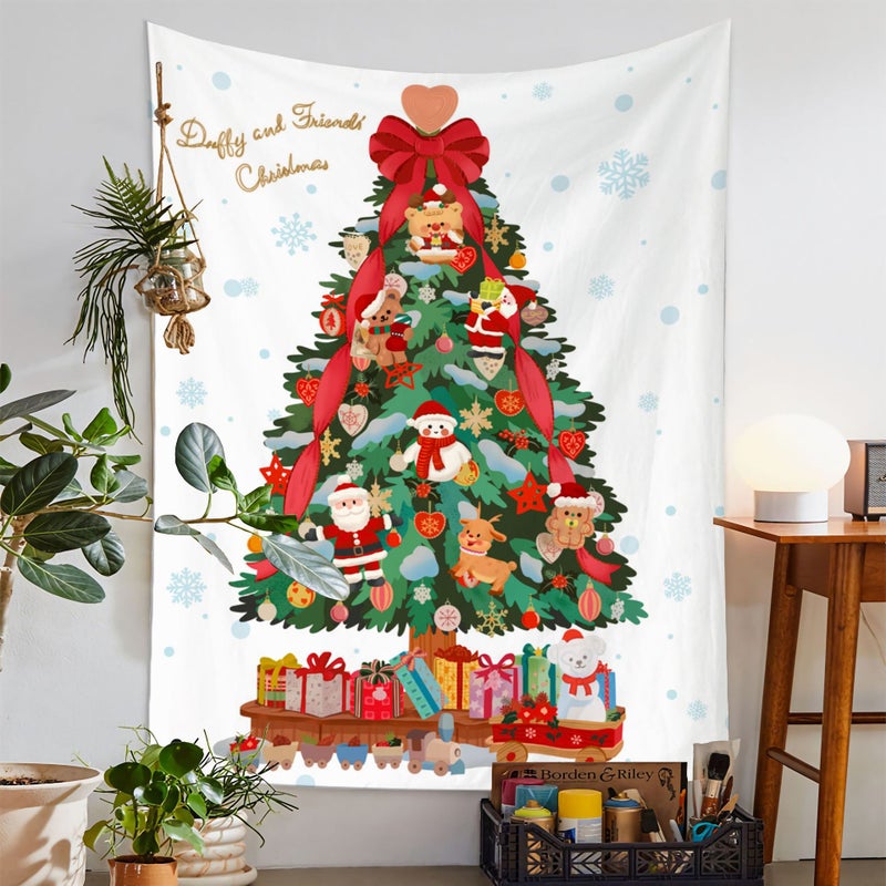 Ins Style Scandinavian Room Layout Christmas Tapestry Background Wall Cloth Christmas Party Bedroom Background Cloth Bedside Hanging Cloth - Image 3