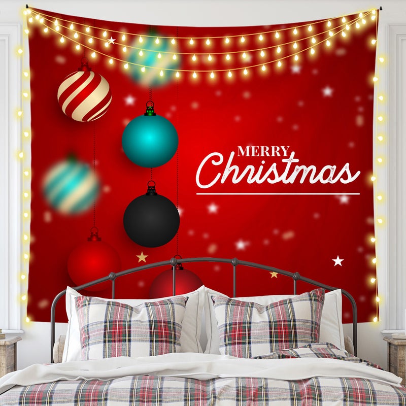 Ins Style Scandinavian Room Layout Christmas Tapestry Background Wall Cloth Christmas Party Bedroom Background Cloth Bedside Hanging Cloth - Image 1