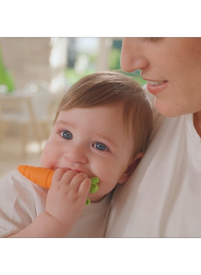 Nuby Carrot Massaging Teether with Green Carrot Top Bristles, 3+ Months - pzsku/Z68792F3BC4E1FD4B6328Z/45/_/1737031323/ae23a06b-b928-44b5-8773-71e94b900e62