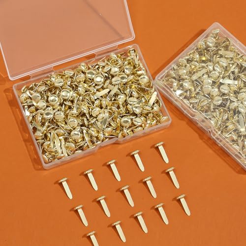 Monigte Brass Fasteners 300 Pack Small Brads for Paper Crafts Scrapbooking DIY Handmade Cards School Projects - Image 2